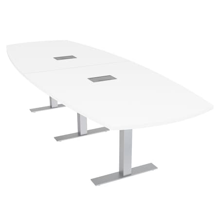 Skutchi Designs 45 in W, 120 in L, 29 in H, Engineered Wood Top, White HAR-ABOT-46X119-T-ELEC-XD09